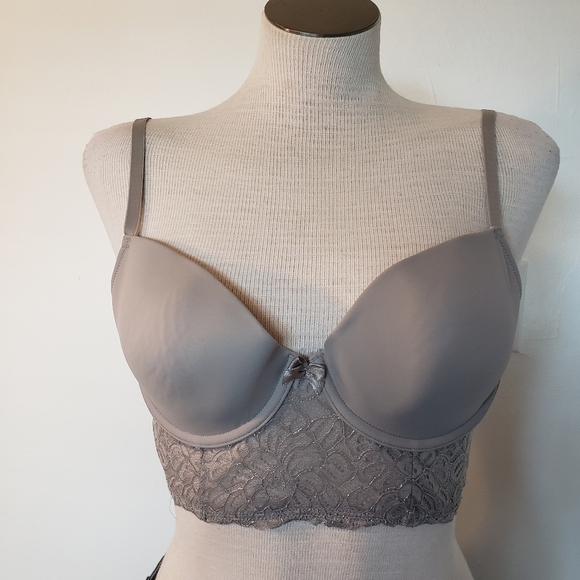 Xhilaration Lace Unlined Lace Balconette Bra - Picture 2 of 5